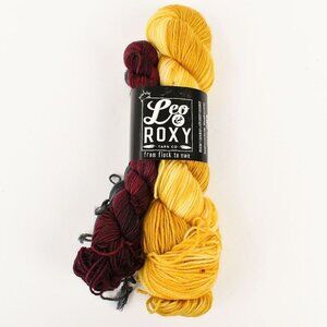 Leo & Roxy Yarn Co 80/20 Sock Yarn Set SW Merino Nylon Bat Shh Crazy McSteamy